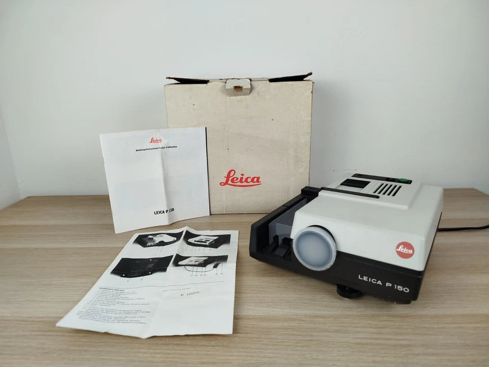 Proiettore Diapositive Leica P 150 Made In Germany Vintage Scatola E Istruzioni