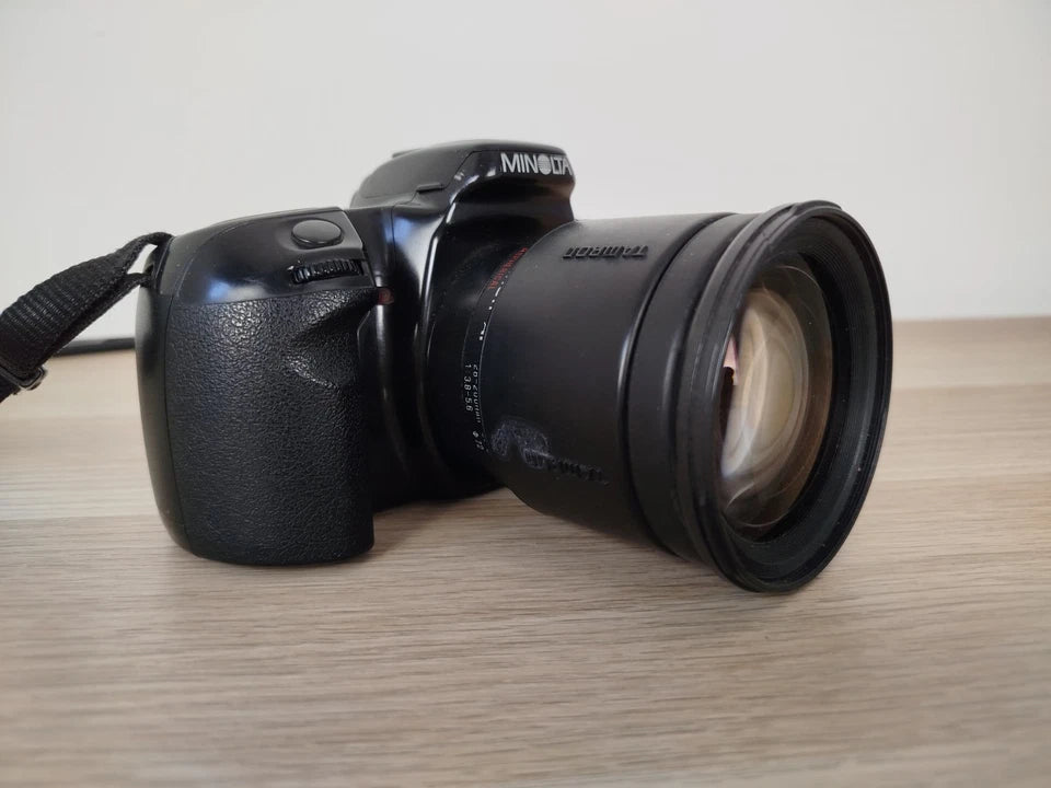 Fotocamera Analogica Minolta Dynax 500Si Obiettivo Tamron Aspherical AF 28-200