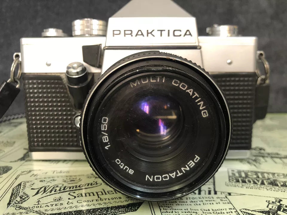 Fotocamera Analogica Praktica MTL 3 Vintage Obiettivo Pentacon Auto 1.8/50 Multi