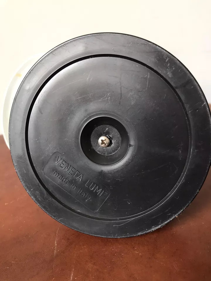 Lampada Da Tavolo Abajour Vintage Veneta Lumi Rosso Interruttore Originale