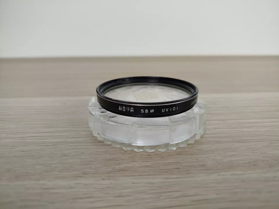 Filtro Fotografico Hoya 58 UV0 Japan Vintage Bianco Per Fotocamera Analogica