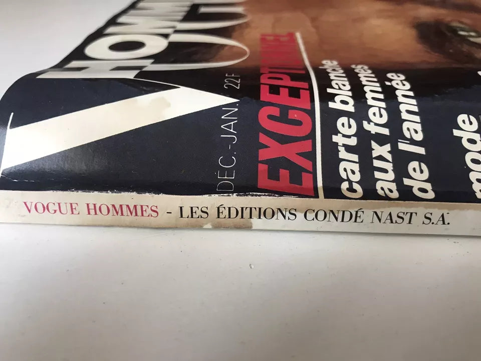 Hommes Vogue Dic1983 Gen1984 Mel Gibson Cover Magazine Rivista Uomo Moda Francia