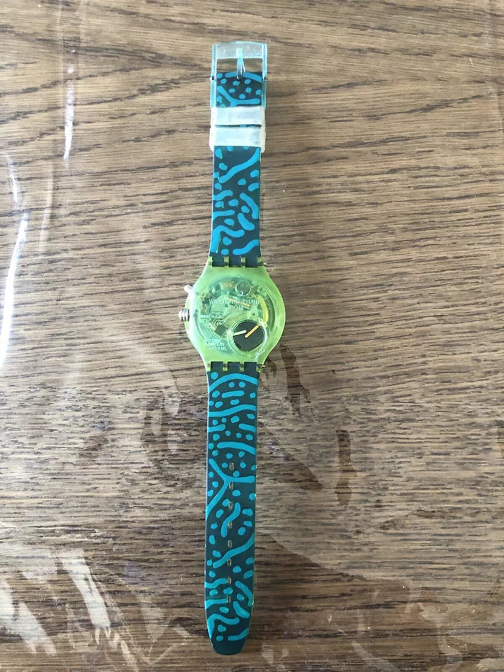 Orologio Da Polso Swatch Scuba 200 Loomi Nos Reef SDL900 Anno 1997 Con Custodia Per Ricambi