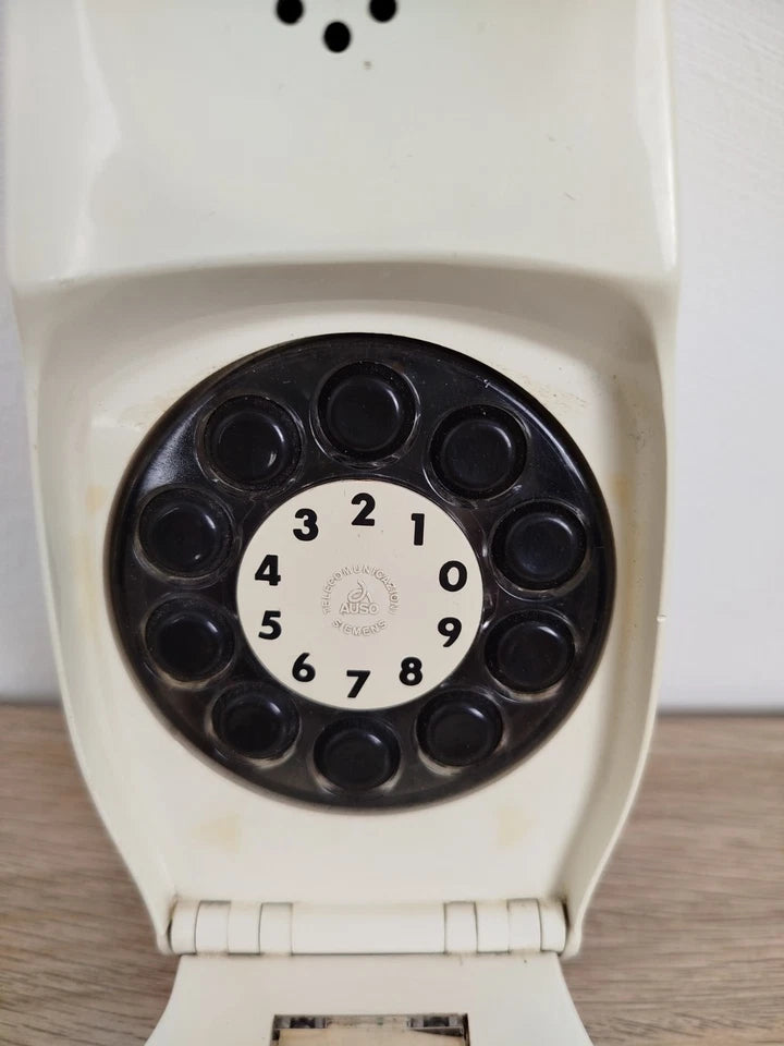 Telefono Grillo Vintage Epoca Anni 60 Design Zanuso Sapper Bianco Siemens Auso