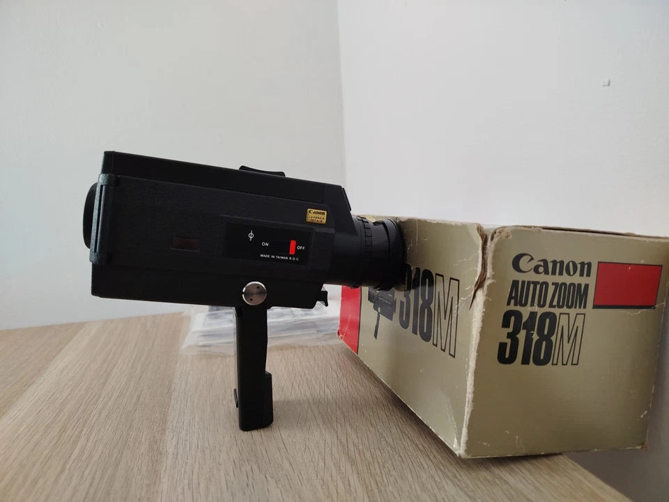 Cinepresa Super 8 Canon Auto Zoom 318M Scatola Istruzioni Custodia Vintage