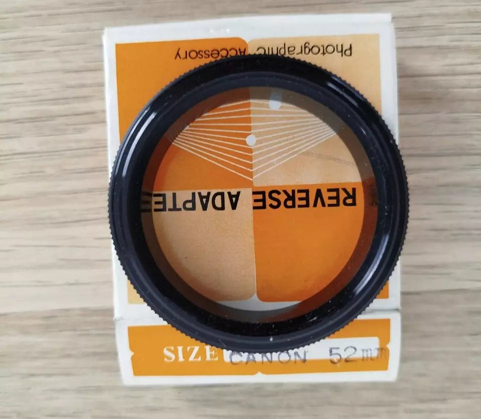 Canon CA52 Reverse Adapter Anello Inversione 52mm Inversion Ring Foto Analogica