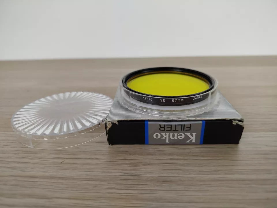 Filtro Fotografico Kenko Y2 67mm Giallo Per Fotocamera Analogica Con Confezione