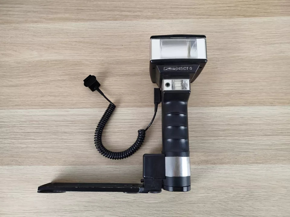 Unità Flash Esterna Metz 45 CT-5 Vintage Anni 80 Con Battery Pack E Istruzioni