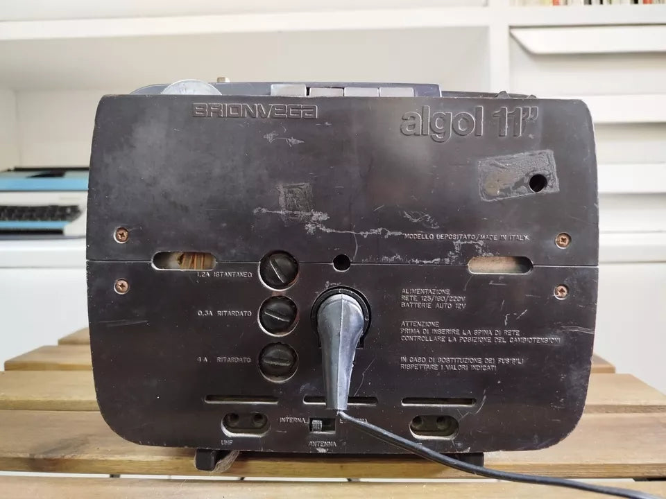 Televisore Brionvega Algol 11" Prima Serie Design Zanuso Sapper Vintage Nero