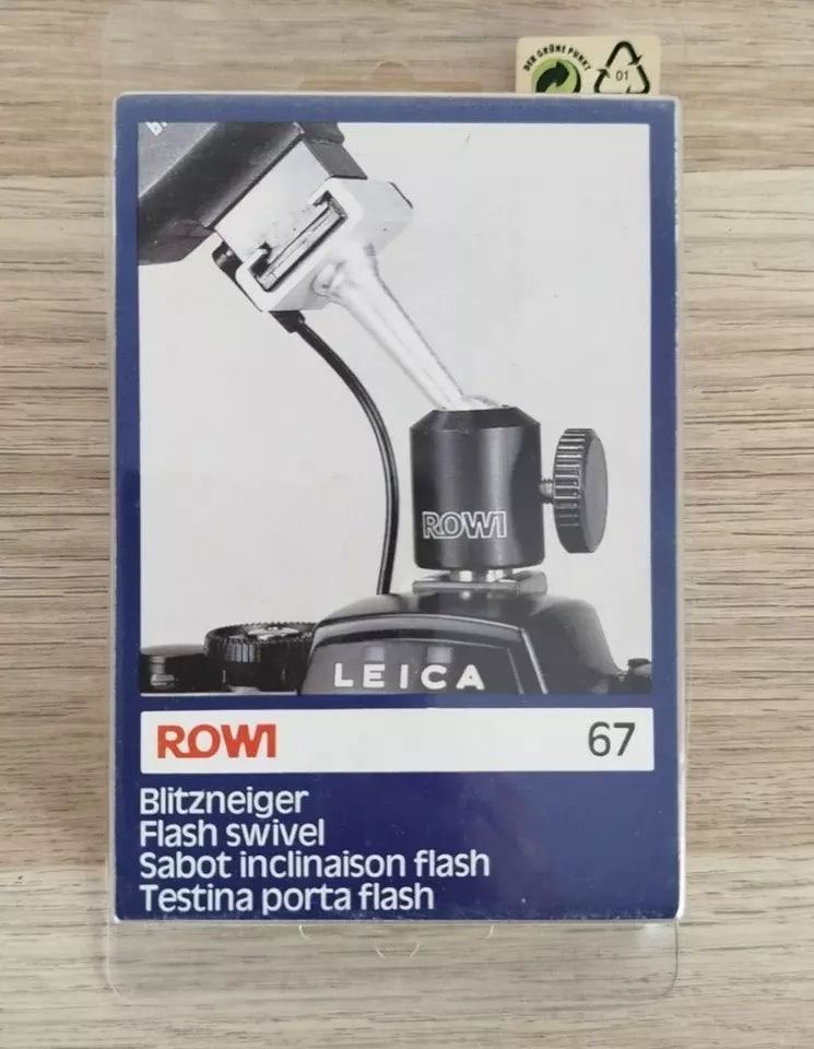 Leica ROWI Snodo Sferico Testina Porta Flash Per Fotocamere Analogiche Vintage