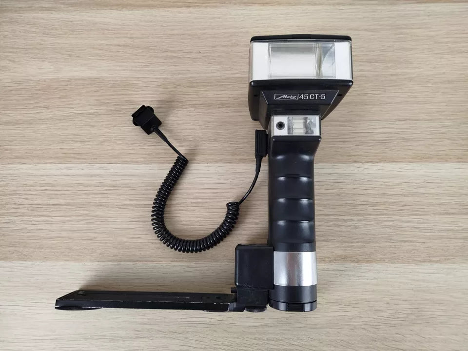 Unità Flash Esterna Metz 45 CT-5 Vintage Anni 80 Con Battery Pack E Istruzioni