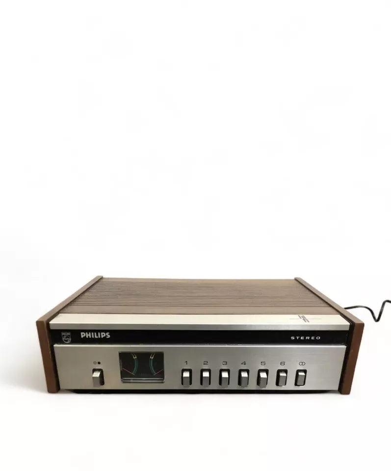 Filodiffusione Radio Philips Stereo RB- 534 Vintage Epoca Anni 70 Legno Marrone