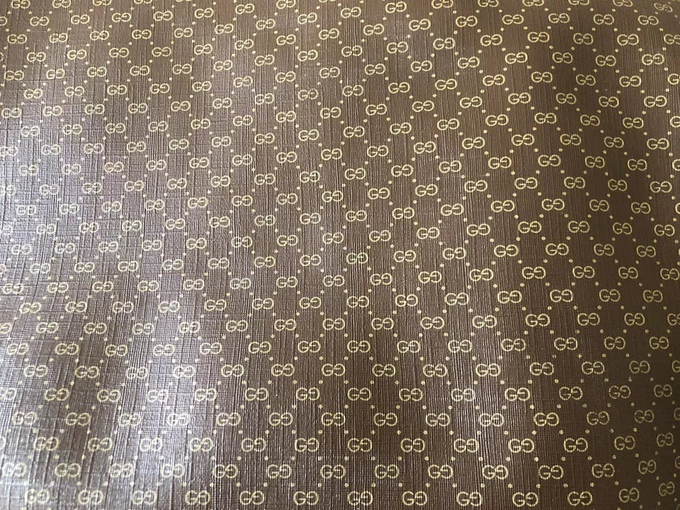 Valigia Viaggio Uomo Gucci Originale Vintage Anni 70 Tessuto e Pelle Colore Marrone Inserti in Cuoio