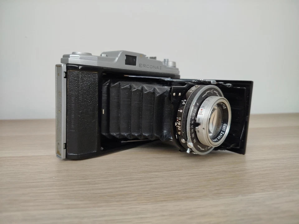 Fotocamera A Soffietto Carl Zeiss Ercona II Con Custodia Vintage Epoca Anni 50