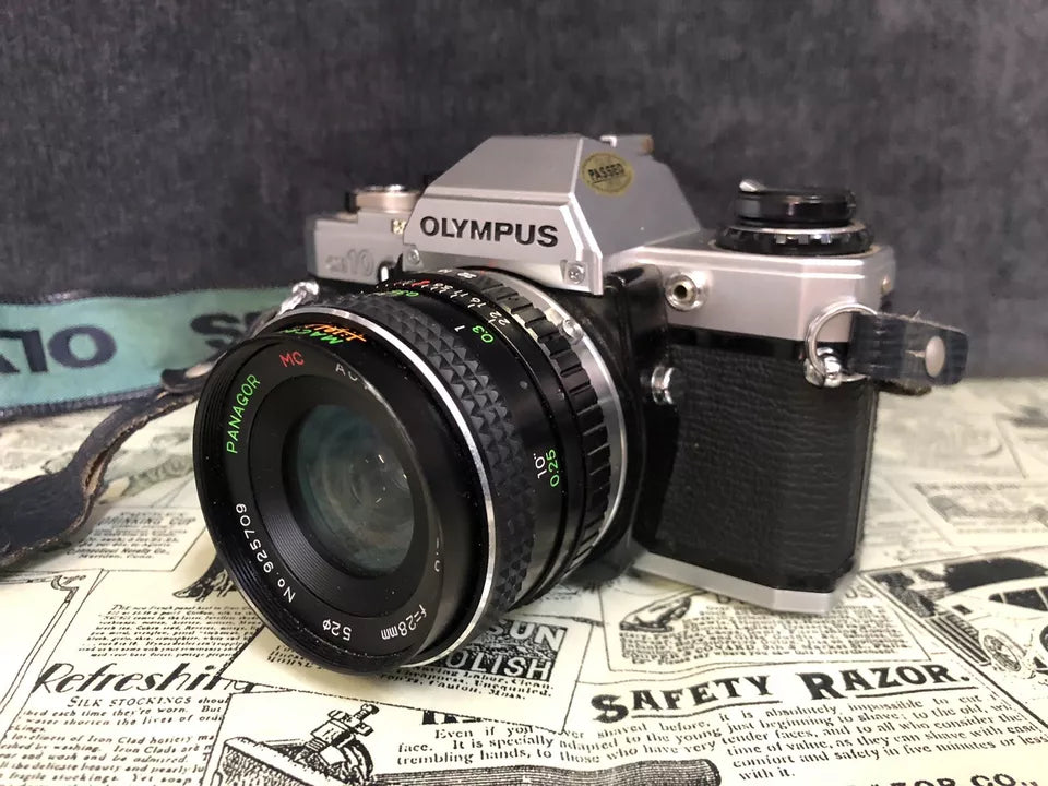 Fotocamera Analogica Reflex Olympus OM 10 35 MM Analogica Con Obiettivo Panagor