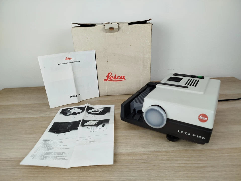 Proiettore Diapositive Leica P 150 Made In Germany Vintage Scatola E Istruzioni
