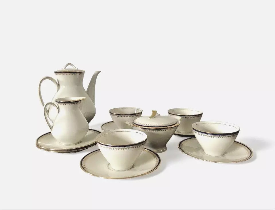 Servizio The Winterling Marktleuthen Bavaria Porcellana Tazze Teiera Piattini