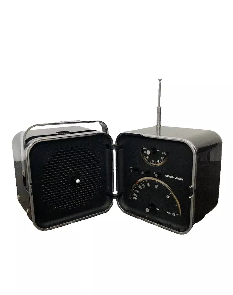 Radio Cubo Brionvega TS 502 Vintage Design Zanuso Sapper Colore Nero MoMa NYC
