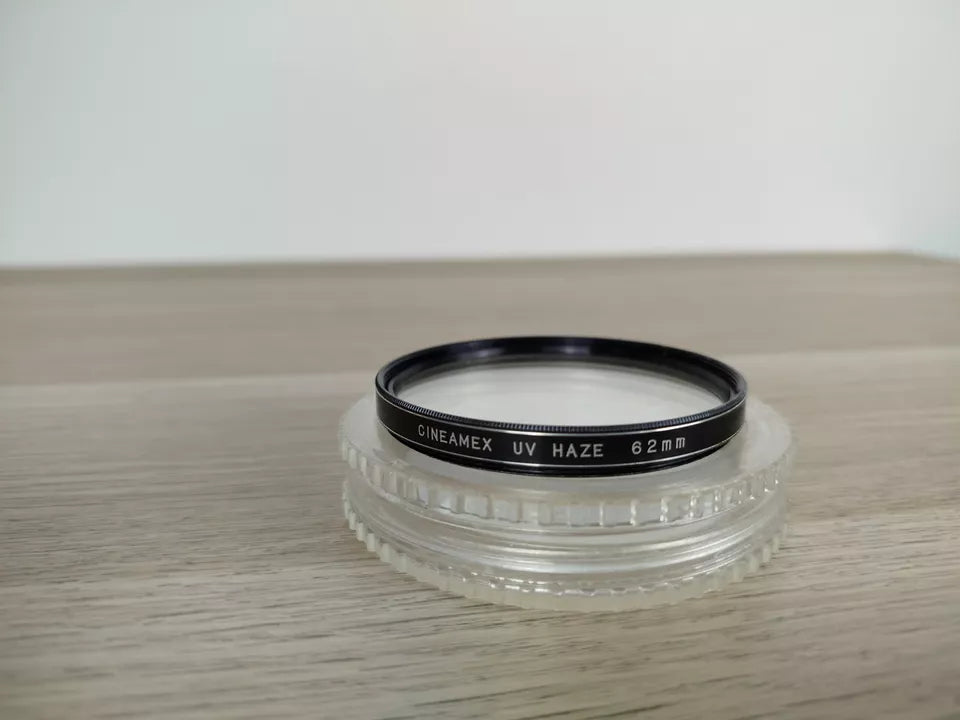 Filtro Fotografico Cineamex UV Haze 62mm Vintage Bianco Per Fotocamera Analogica