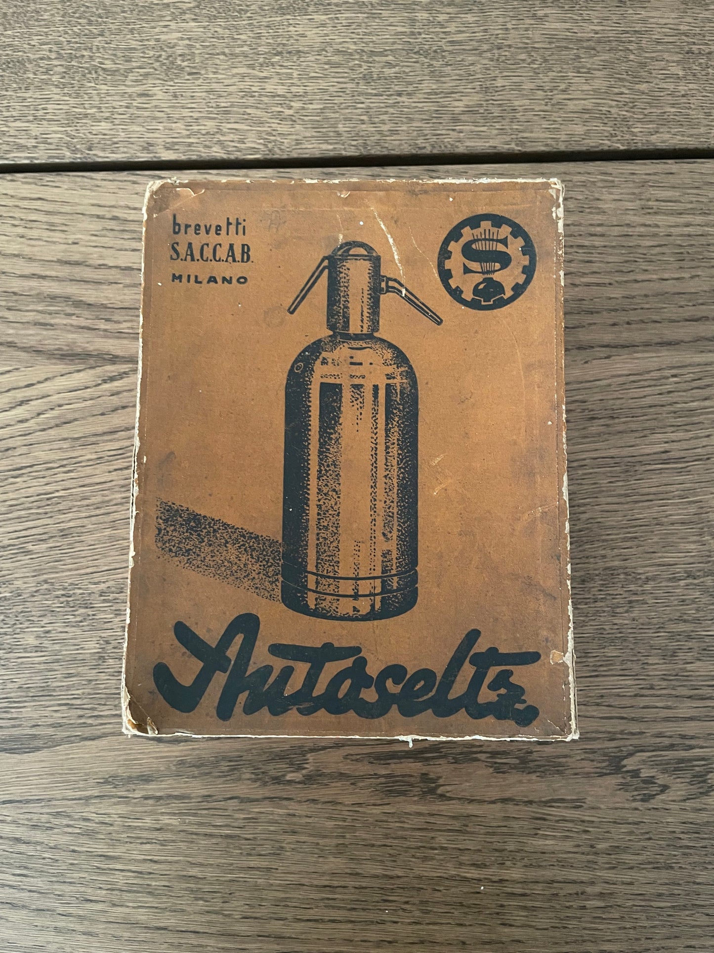 Seltz Sifone Autoseltz SACCAB Azzurro Design Sergio Asti Scatola Cartucce libretto istruzioni