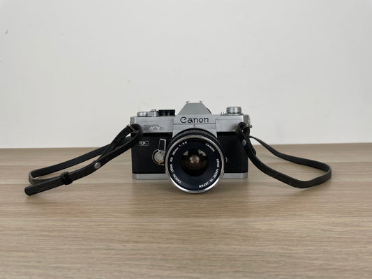 Fotocamera Analogica Canon FTB QL Reflex 35mm Vintage Epoca Anni 70 E Obiettivo