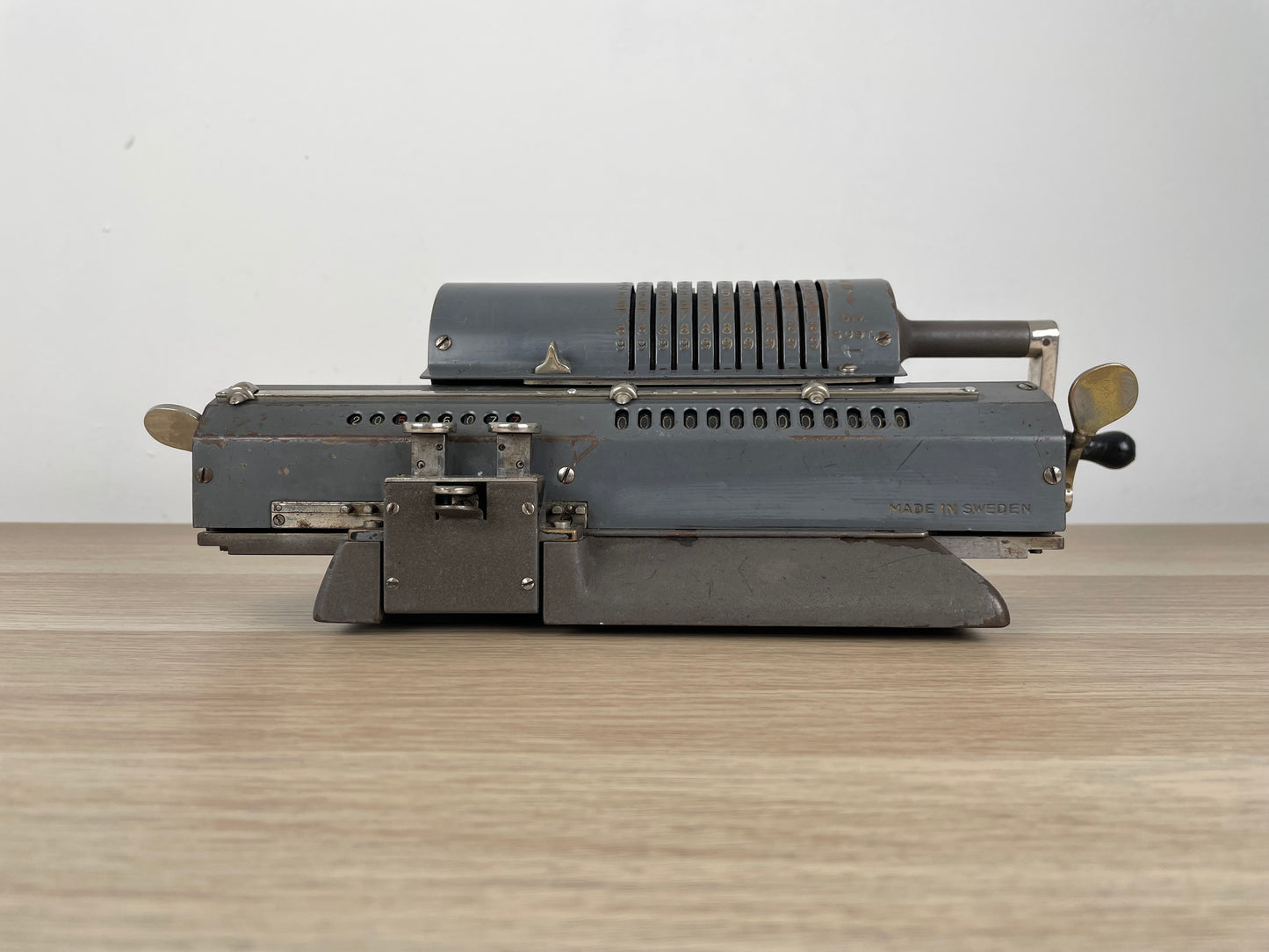 Antica E Rara Calcolatrice Manuale Original Odhner Made In Sweden Vintage Epoca