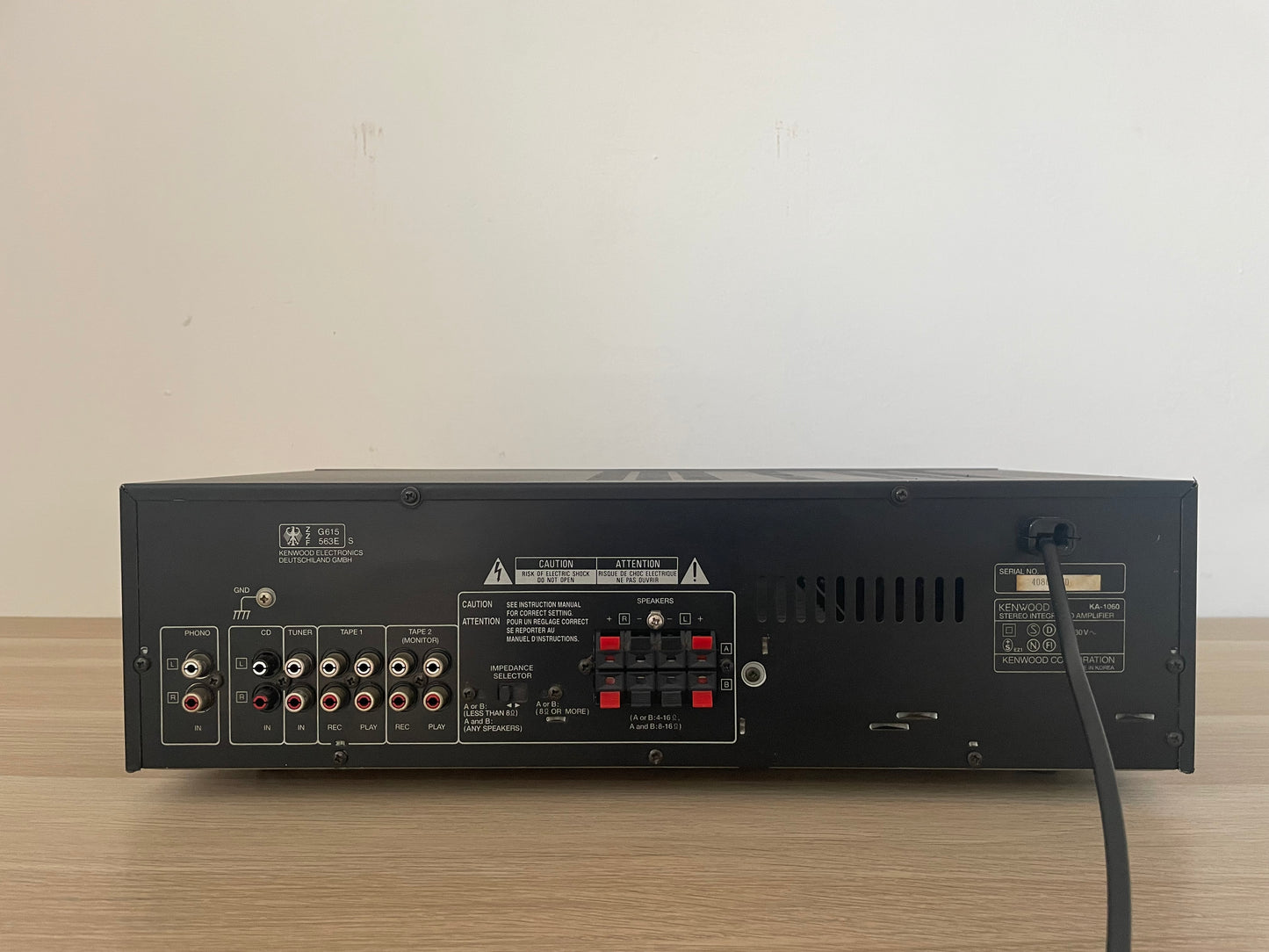 Amplificatore E Tuner Kenwood KA-1060 KT-2080 Stereo Hifi Vintage Nero Anni 90