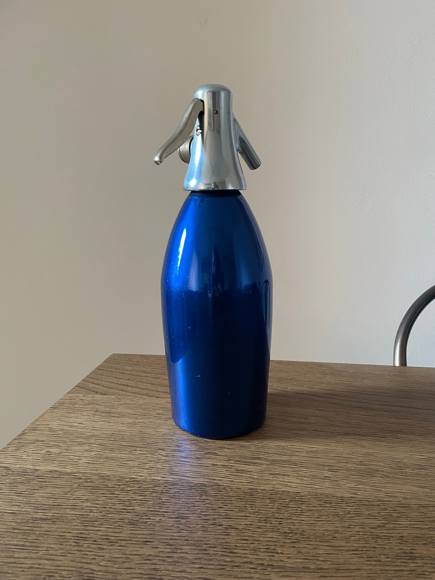 Sifone per Seltz Autoseltz SACCAB Vintage Blu Design Sergio Asti Alluminio