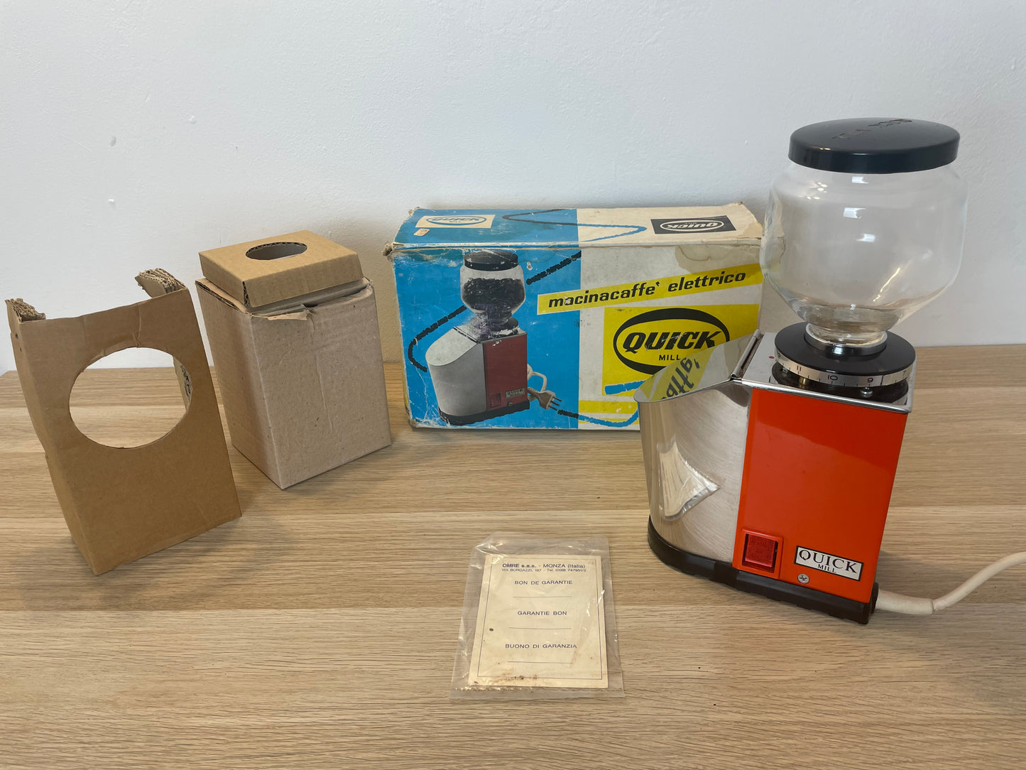Macina Caffè Elettrico Calipso Quick Mill Vintage Epoca Anni 60 Con Scatola