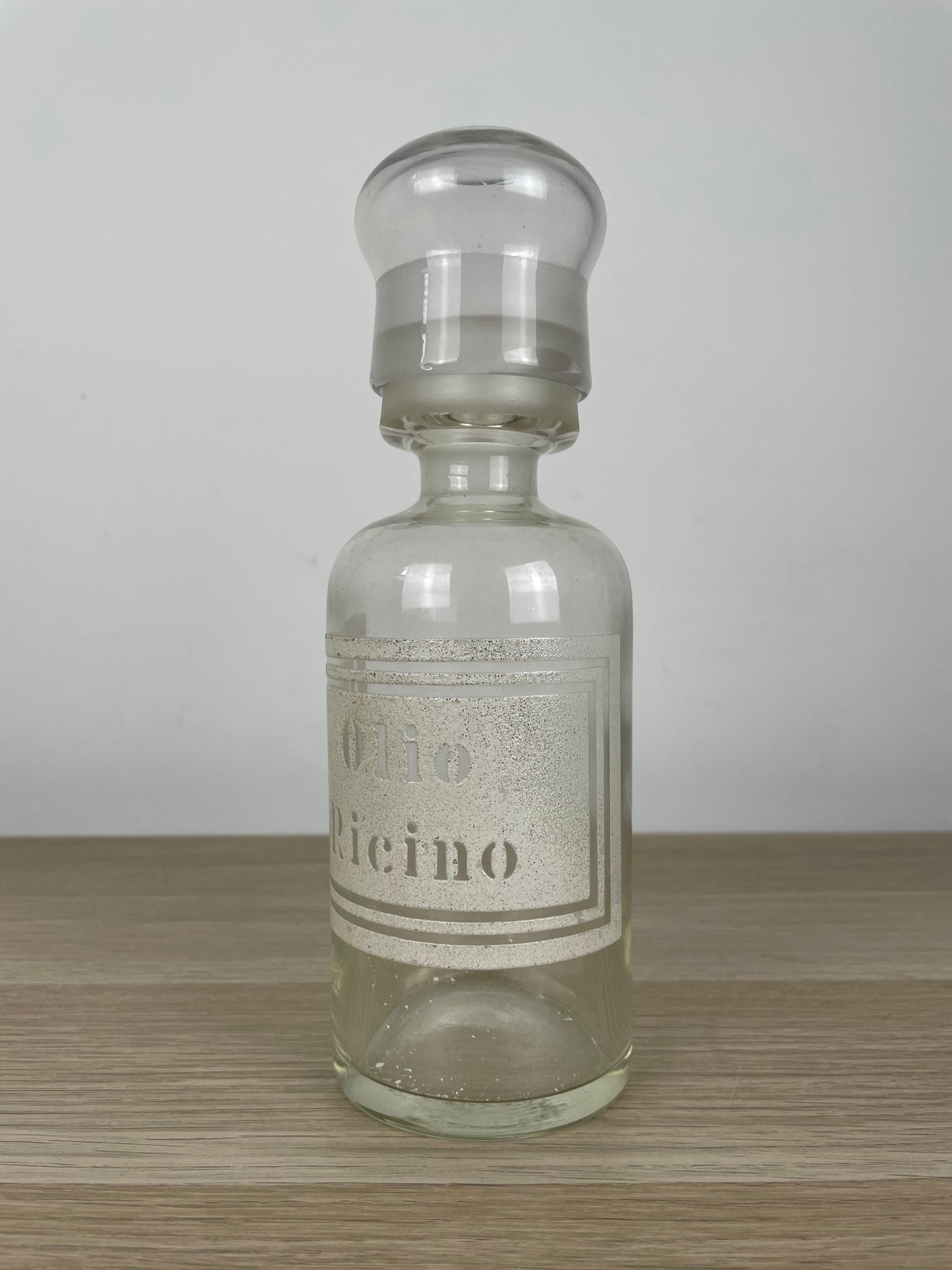 Antico Barattolo Flacone Da Farmacia Olio Di Ricino Bottiglia Vetro Inizi 900