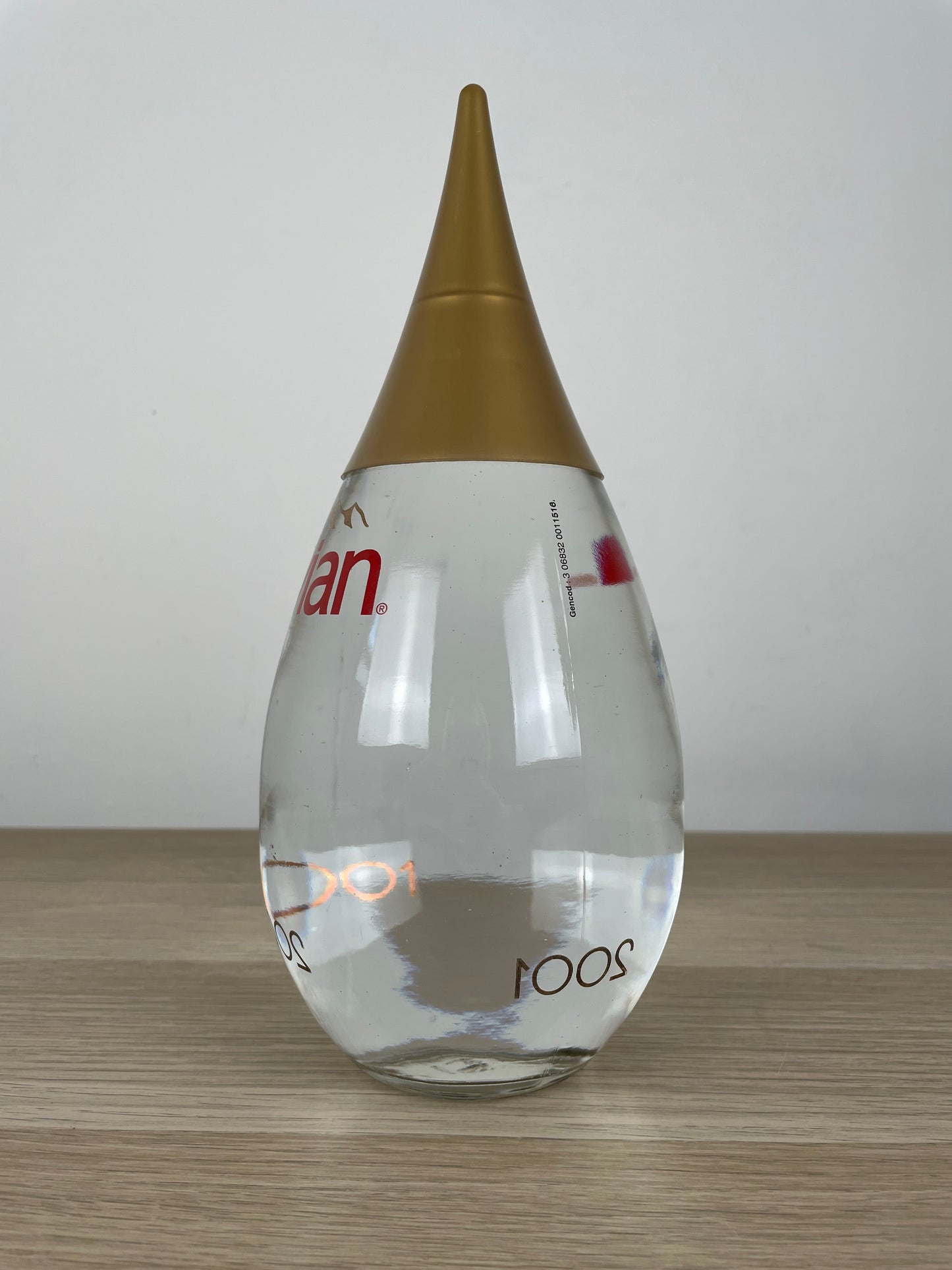 Bottiglia Promozionale Goccia Acqua Evian Anno 2001 Serie Limitata Teardrop Raro