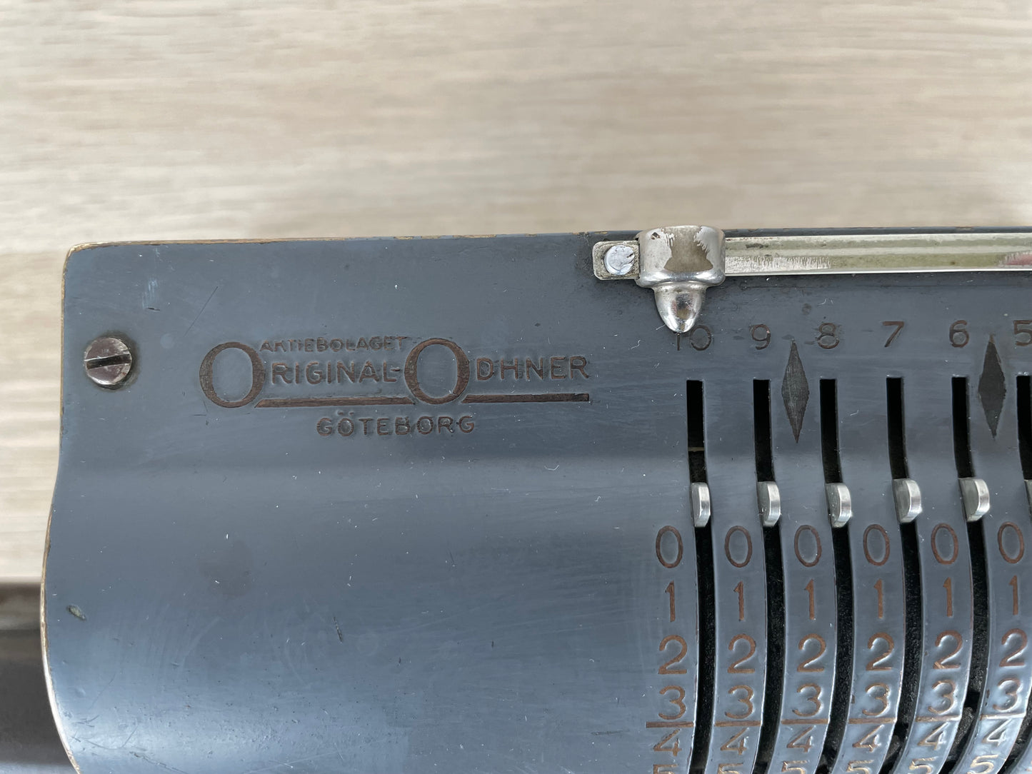 Antica E Rara Calcolatrice Manuale Original Odhner Made In Sweden Vintage Epoca