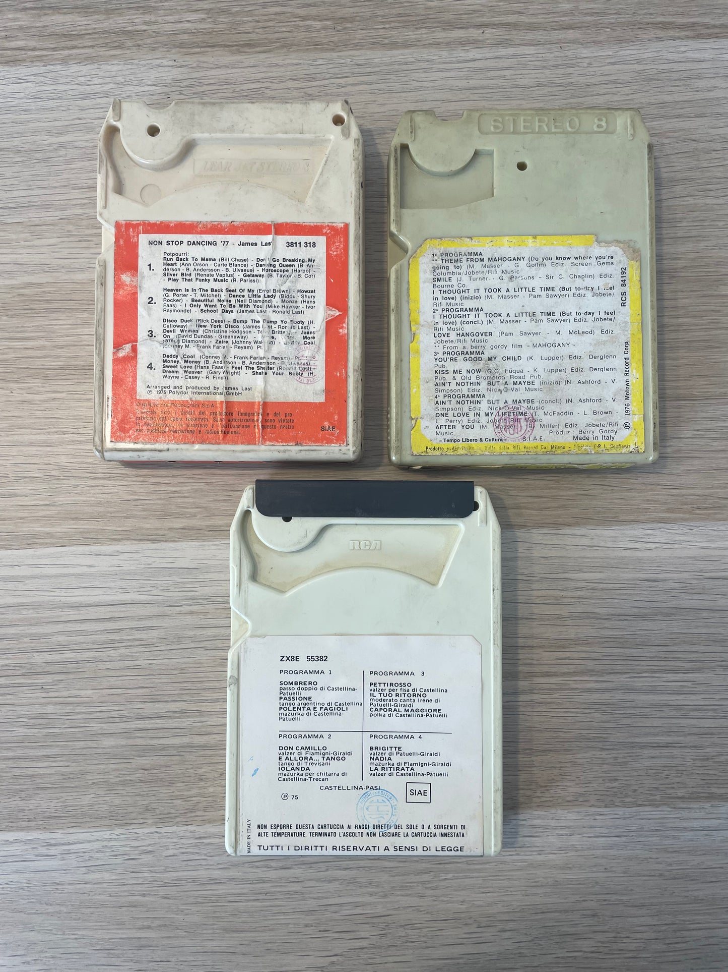 Lotto 3 Cassette Stereo 8 Diana Ross Castellina Pasi James Last Vari AAVV