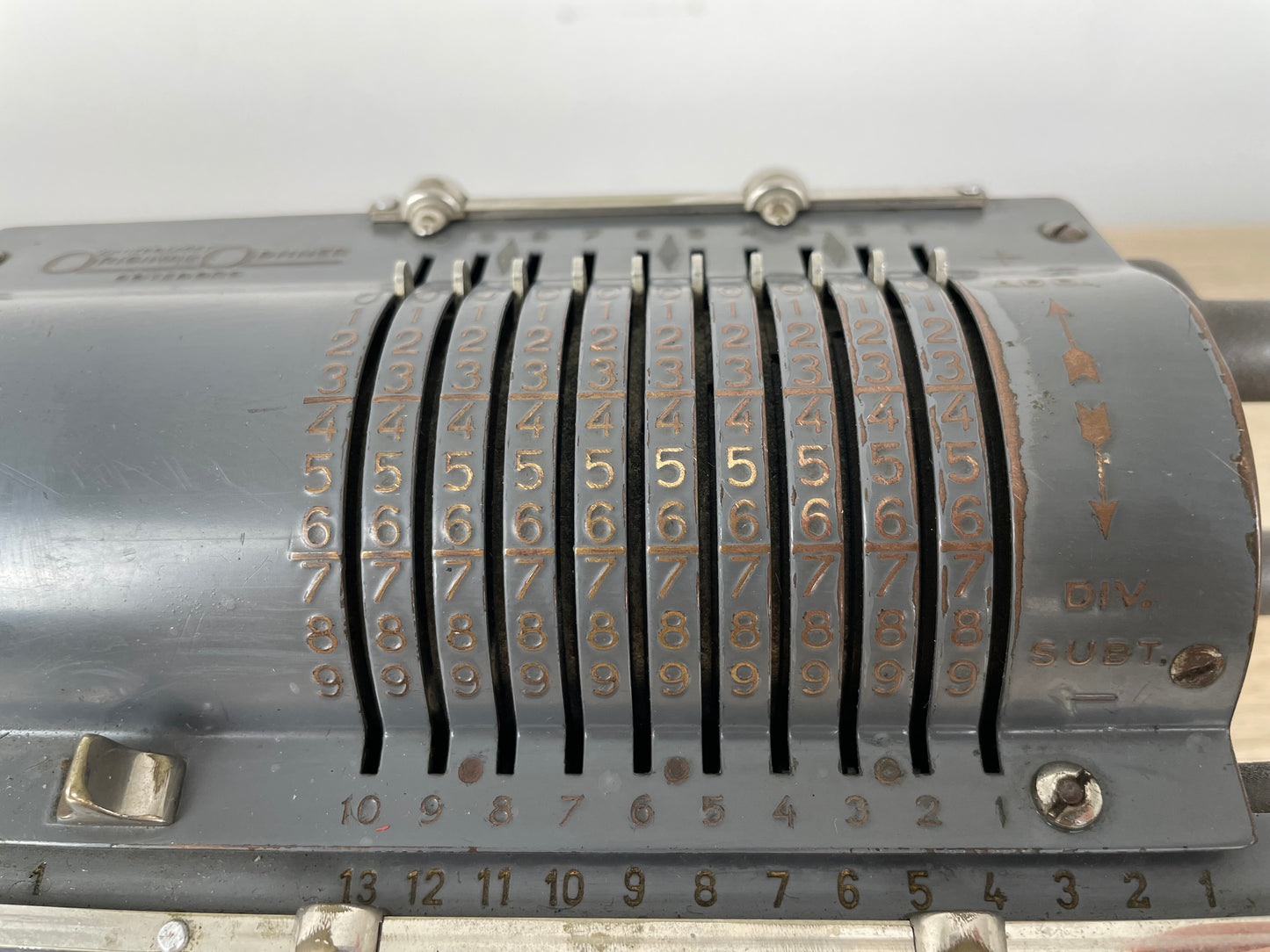 Antica E Rara Calcolatrice Manuale Original Odhner Made In Sweden Vintage Epoca
