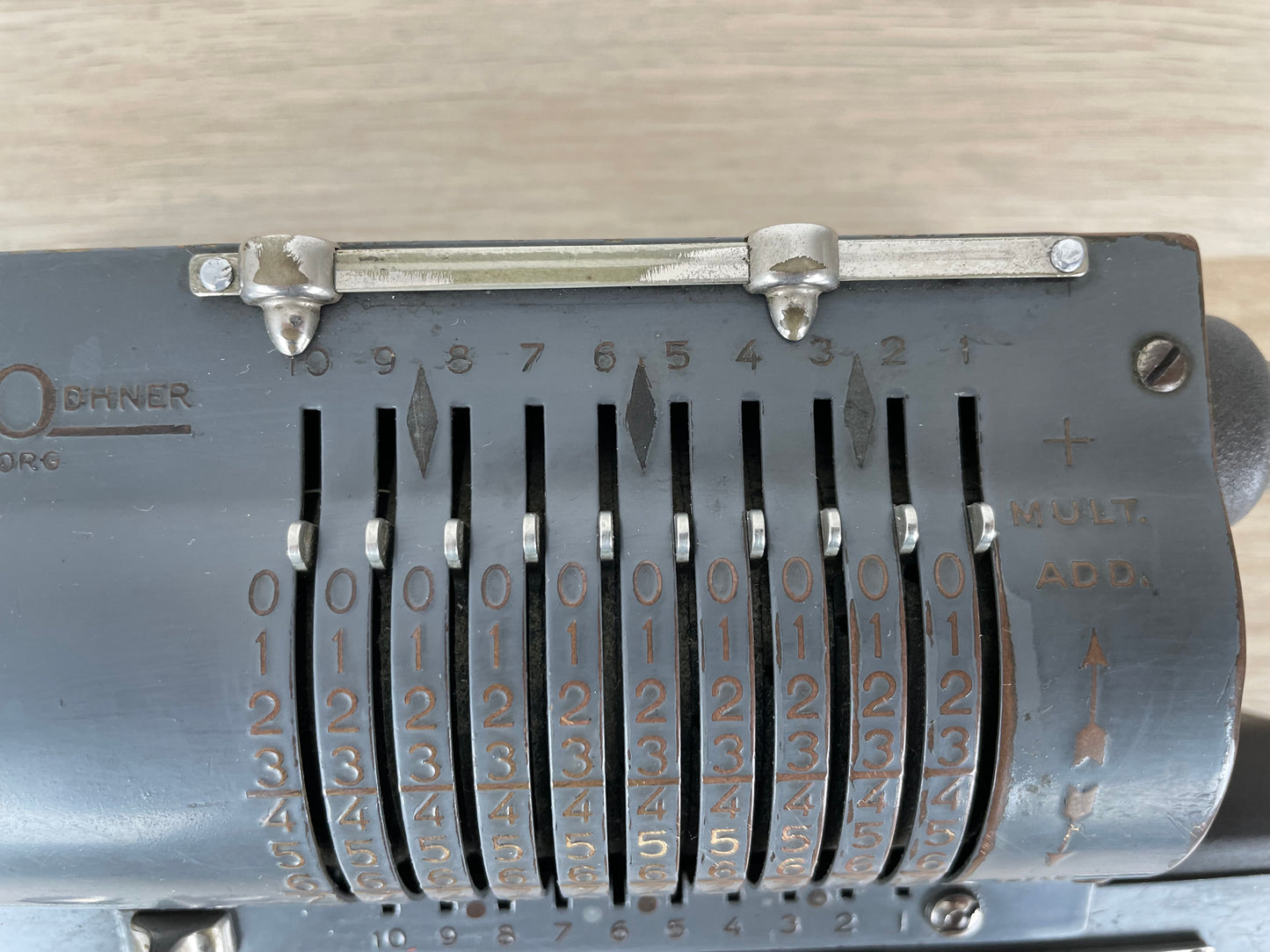 Antica E Rara Calcolatrice Manuale Original Odhner Made In Sweden Vintage Epoca