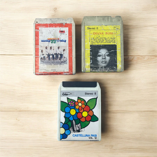 Lotto 3 Cassette Stereo 8 Diana Ross Castellina Pasi James Last Vari AAVV