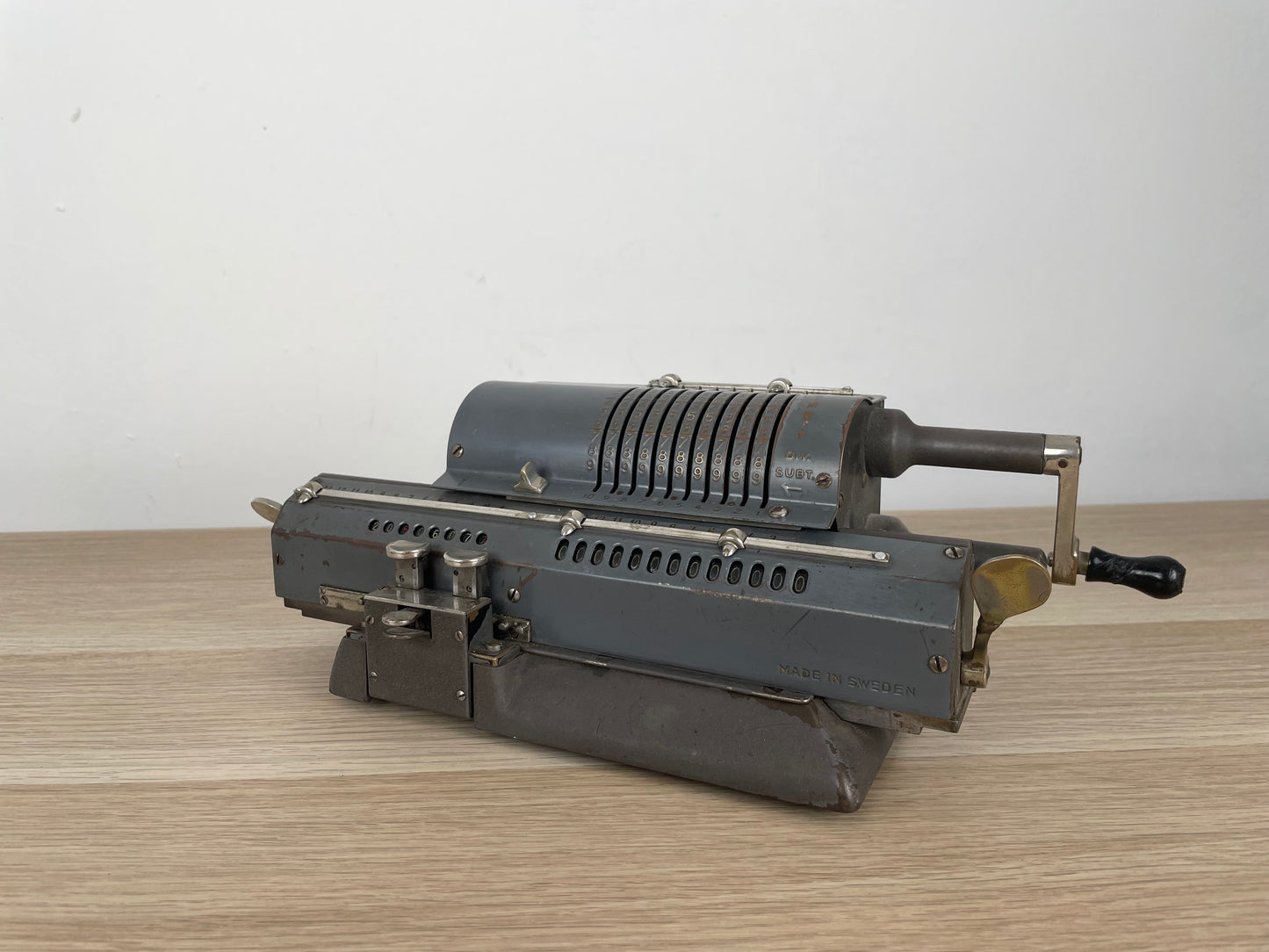 Antica E Rara Calcolatrice Manuale Original Odhner Made In Sweden Vintage Epoca