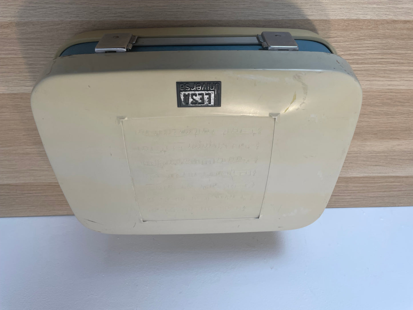 Fonovaligia Lesa LF 470 Vintage Epoca Anni 60 Per Pezzi Di Ricambio Grigia E Blu