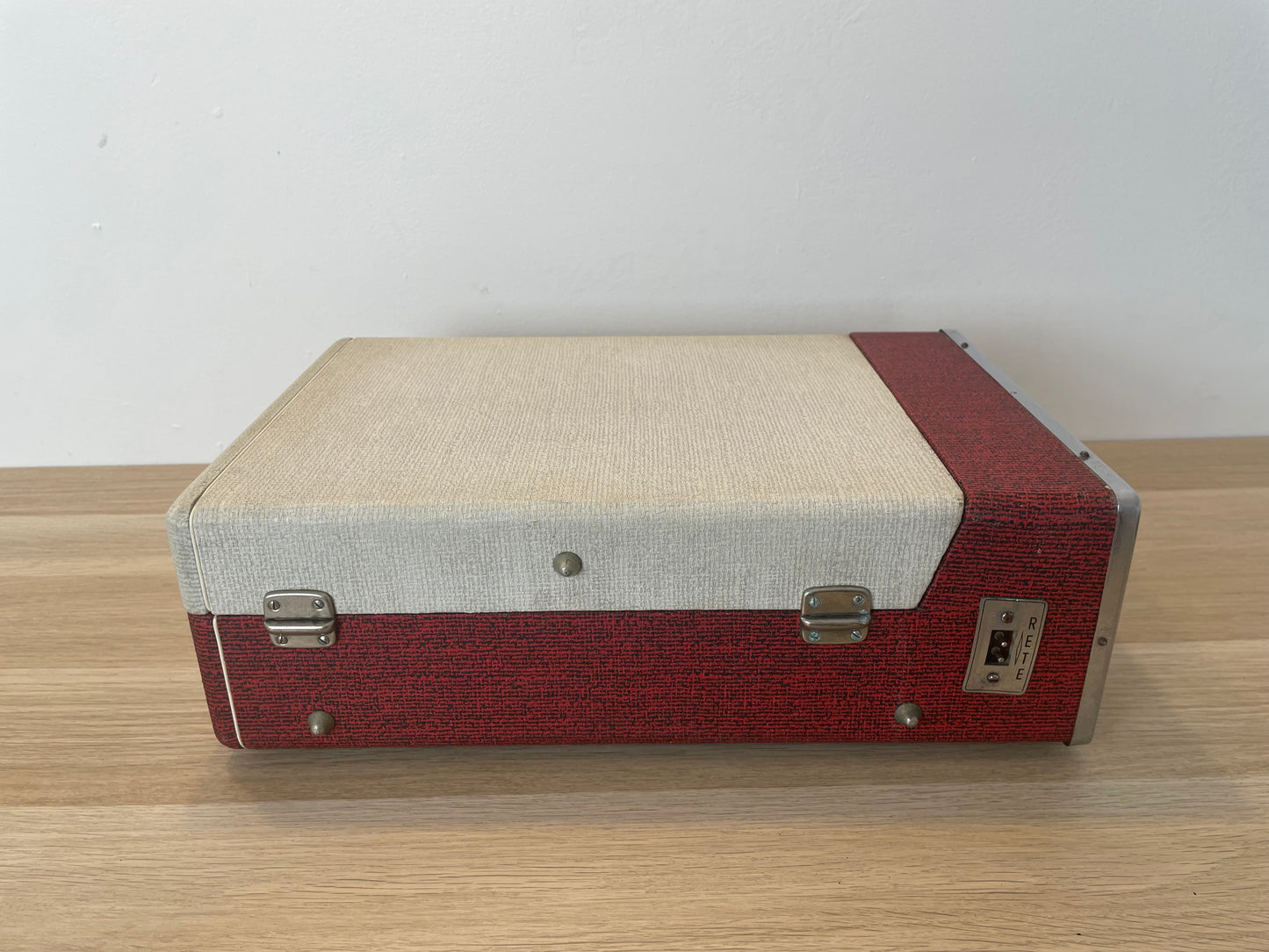 Fonovaligia Philips Giradischi Wilson Vintage Anni 60 Rossa Per Pezzi Ricambio