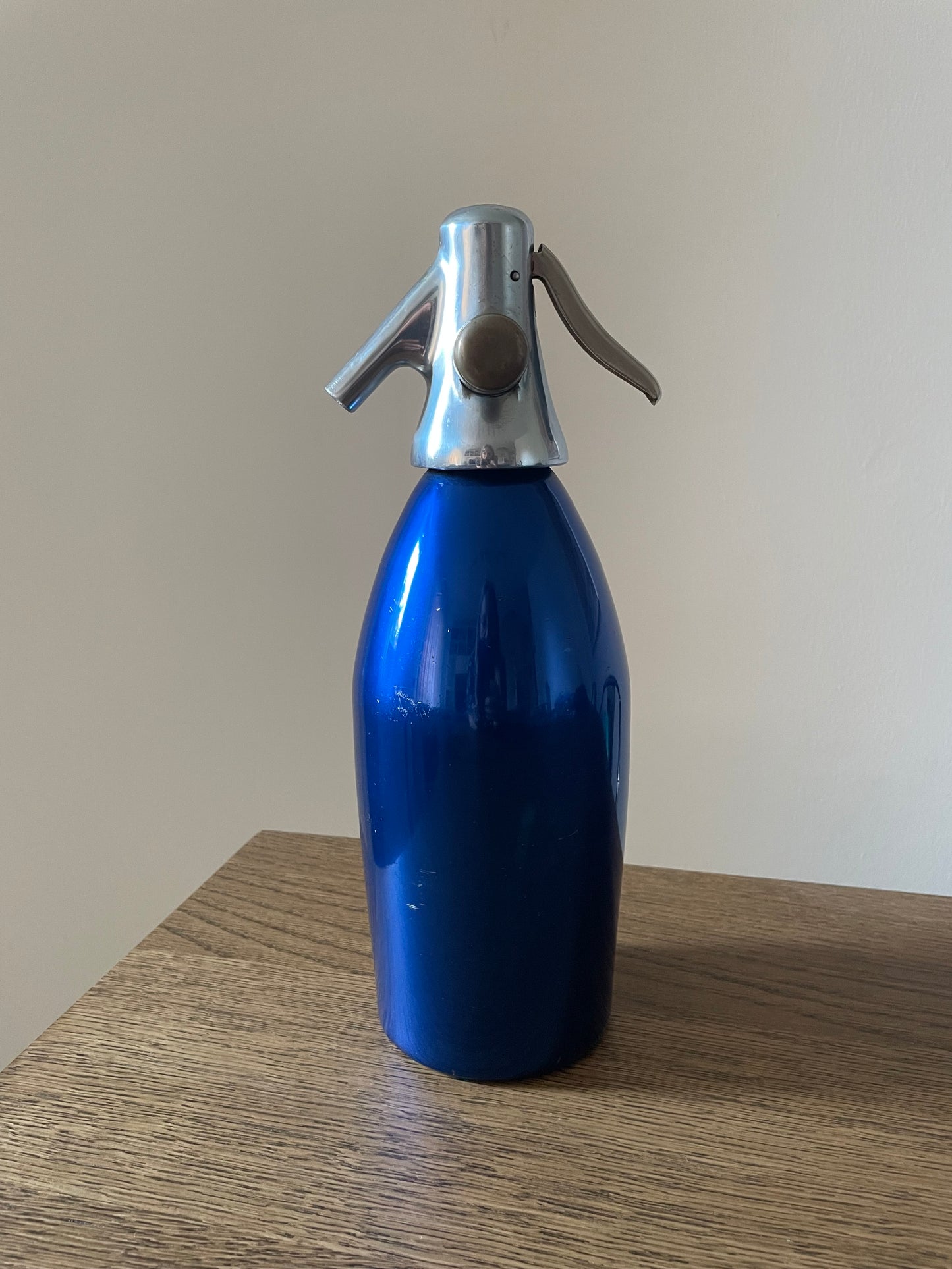 Sifone per Seltz Autoseltz SACCAB Vintage Blu Design Sergio Asti Alluminio