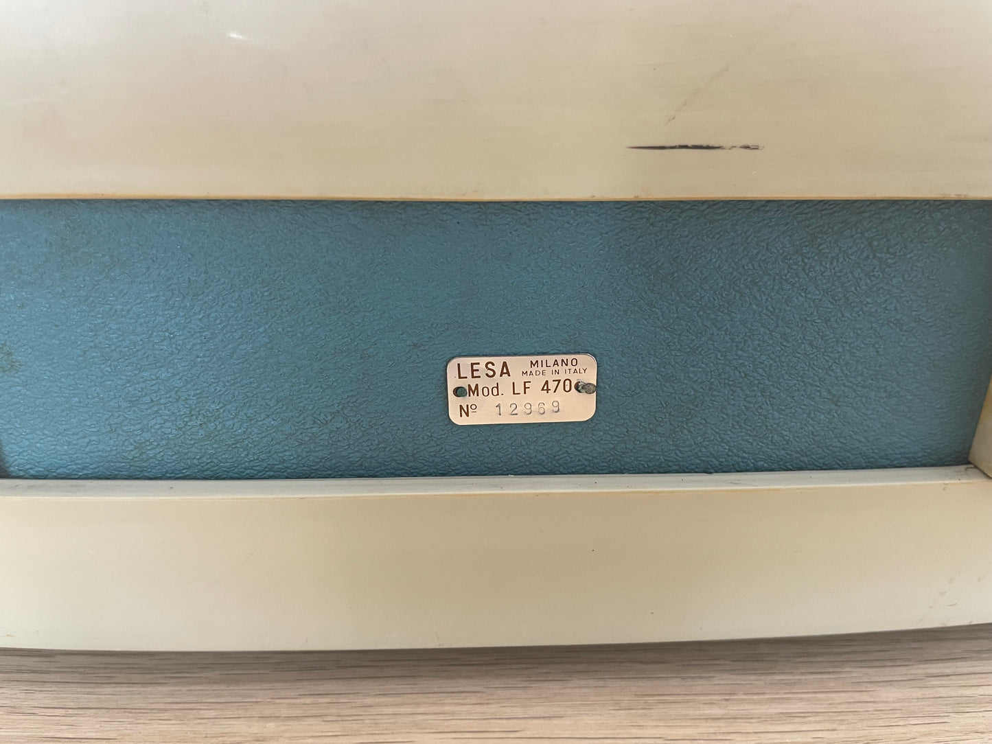 Fonovaligia Lesa LF 470 Vintage Epoca Anni 60 Per Pezzi Di Ricambio Grigia E Blu