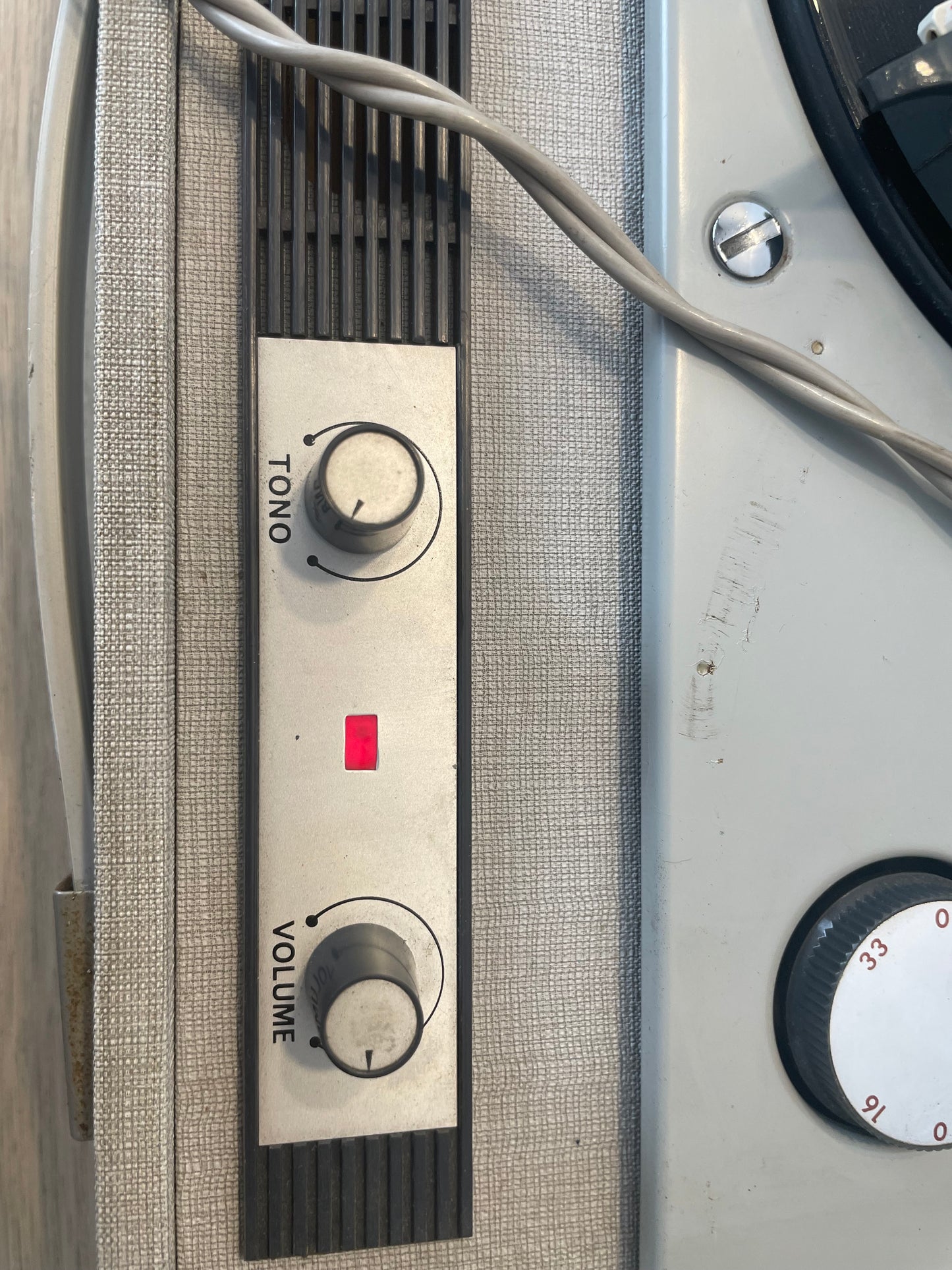 Fonovaligia Radiomarelli VF 14T Vintage Epoca Anni 60 Per Pezzi Di Ricambio Grigio