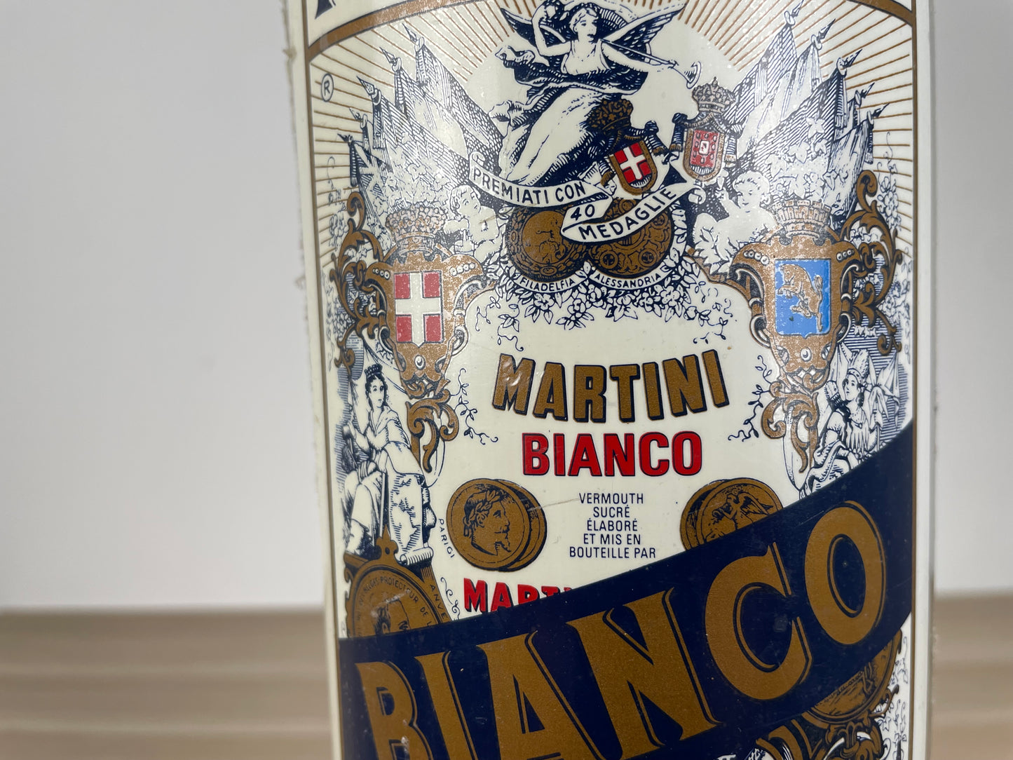 Dispenser Per Bottiglie Martini Bianco Vintage Epoca Con Morsetto Francia Parigi