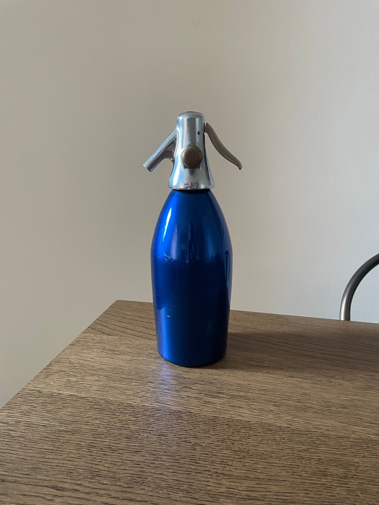Sifone per Seltz Autoseltz SACCAB Vintage Blu Design Sergio Asti Alluminio