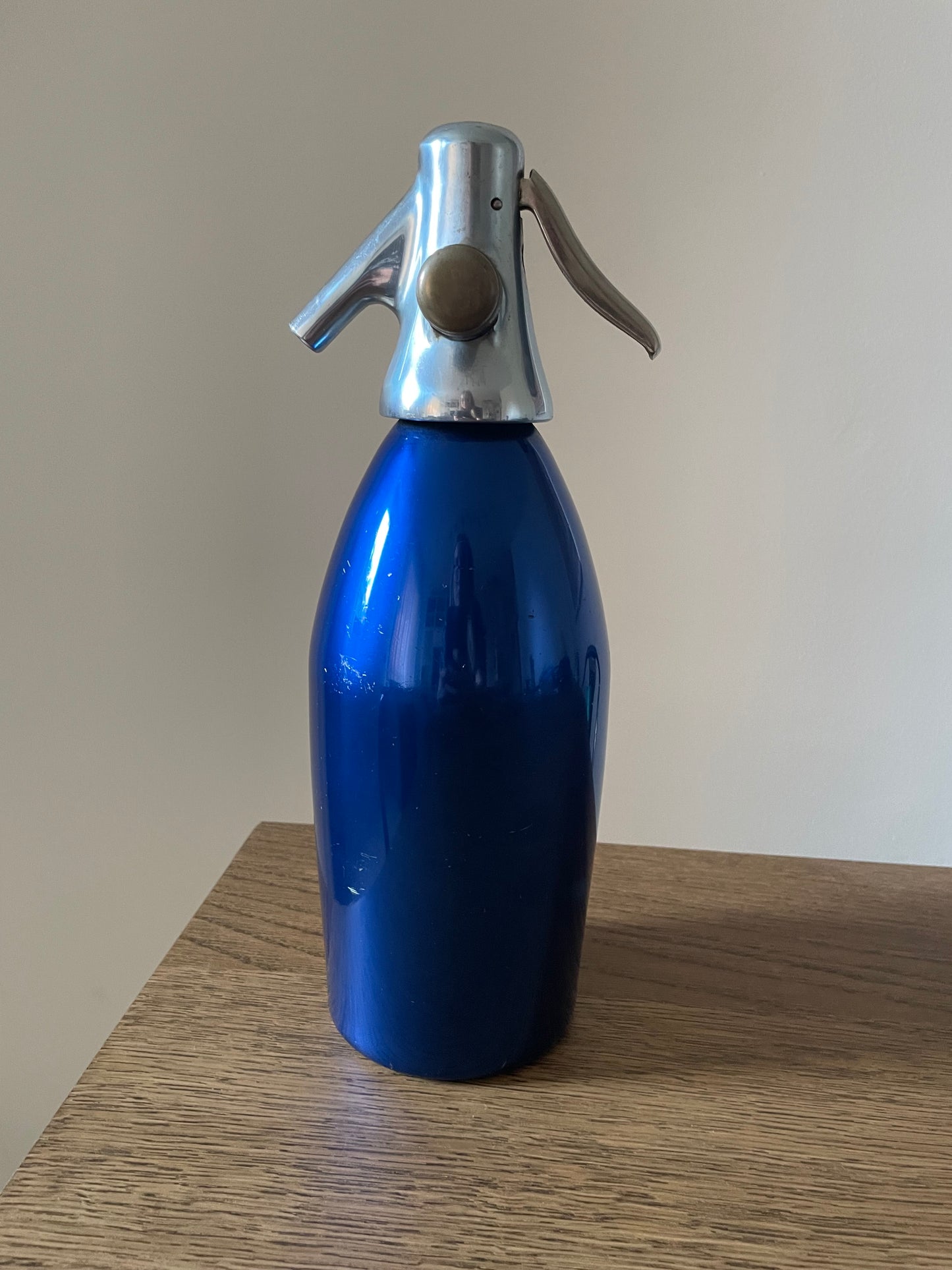 Sifone per Seltz Autoseltz SACCAB Vintage Blu Design Sergio Asti Alluminio