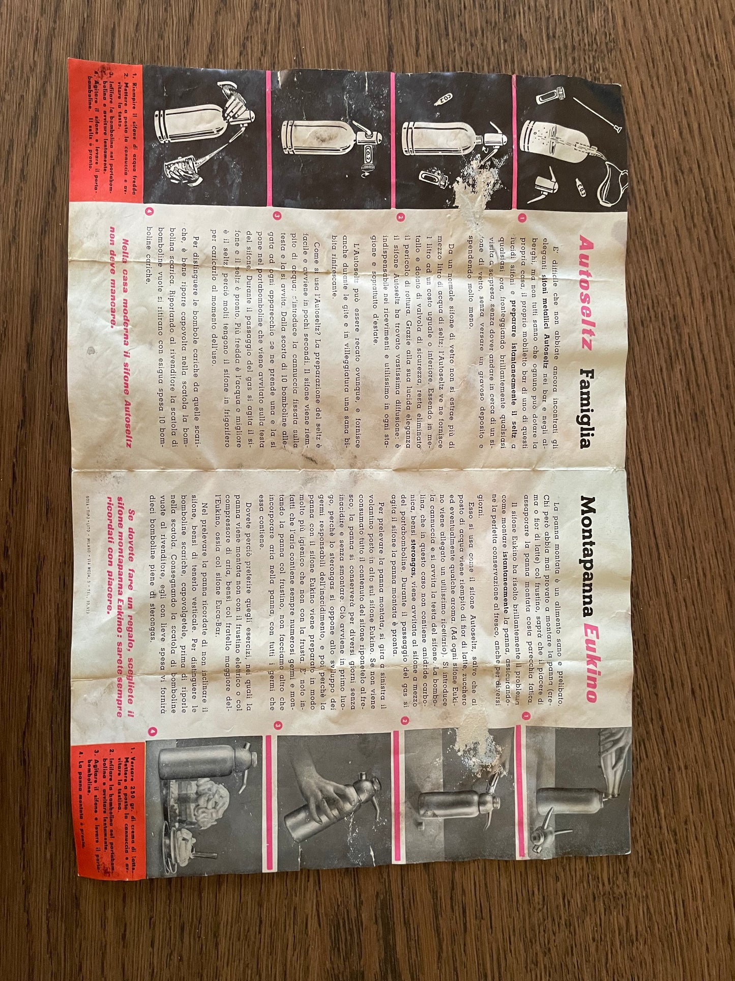 Seltz Sifone Autoseltz SACCAB Azzurro Design Sergio Asti Scatola Cartucce libretto istruzioni