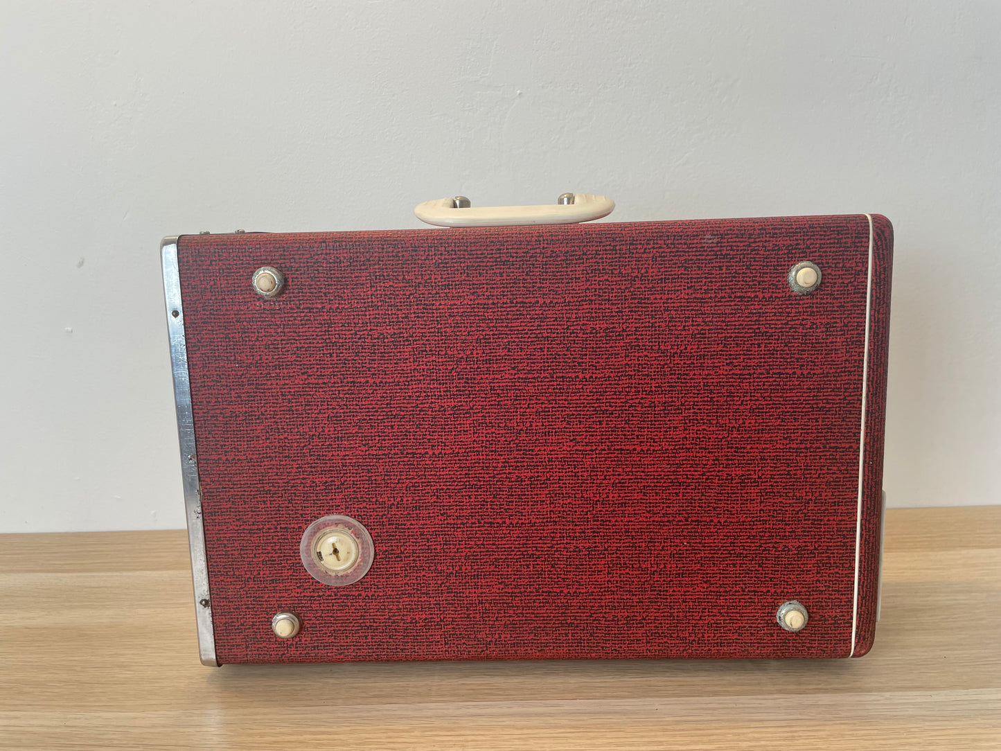 Fonovaligia Philips Giradischi Wilson Vintage Anni 60 Rossa Per Pezzi Ricambio