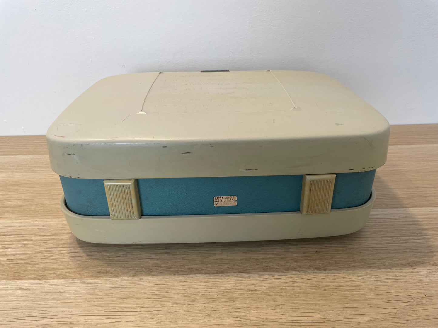 Fonovaligia Lesa LF 470 Vintage Epoca Anni 60 Per Pezzi Di Ricambio Grigia E Blu
