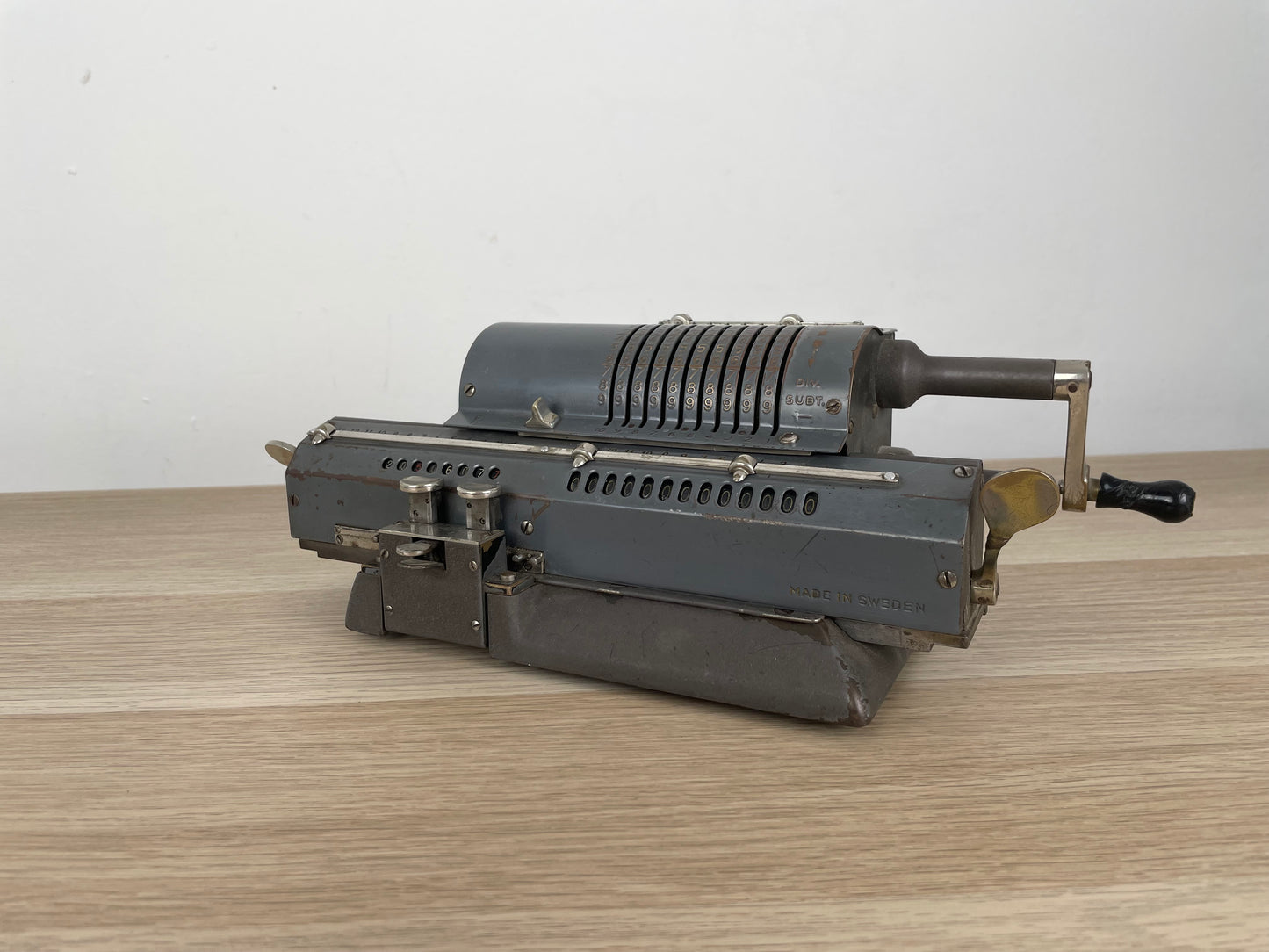Antica E Rara Calcolatrice Manuale Original Odhner Made In Sweden Vintage Epoca