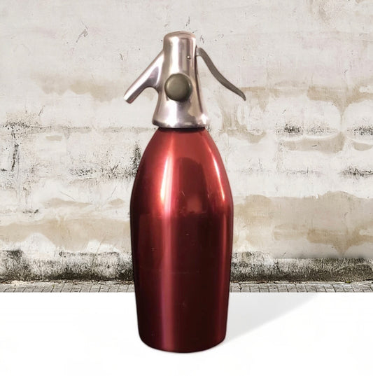 Sifone per Seltz Autoseltz SACCAB Vintage Design Sergio Asti Rosso Alluminio
